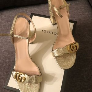 Original Marmont GG Ankle - Strap Sandals